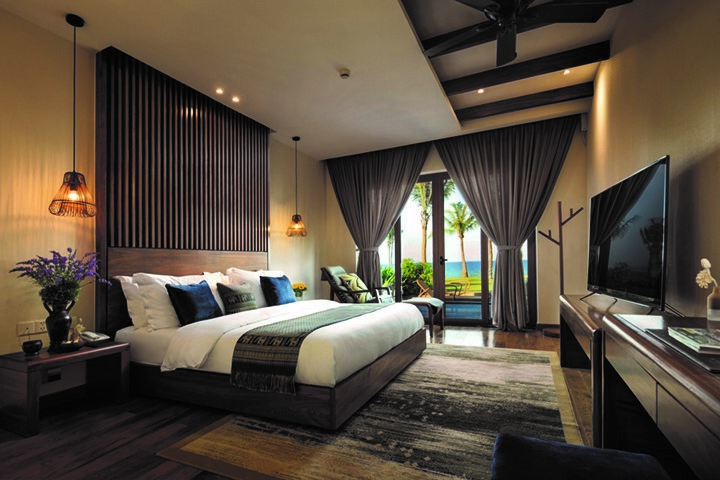 Những căn Villa tại Mövenpick Resort Cam Ranh tuân thủ nguyên tắc đã là biệt thự nghỉ dưỡng biển thì phải nhìn thấy biển, sát biển và chỉ 1 tầng.